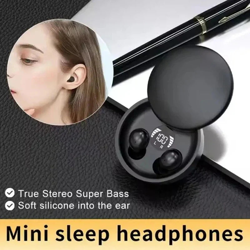 SK26 Mini Wireless Sleep Earbuds – BT5.4, Noise Reduction, Slide Cover Design - PAKS VARIETY