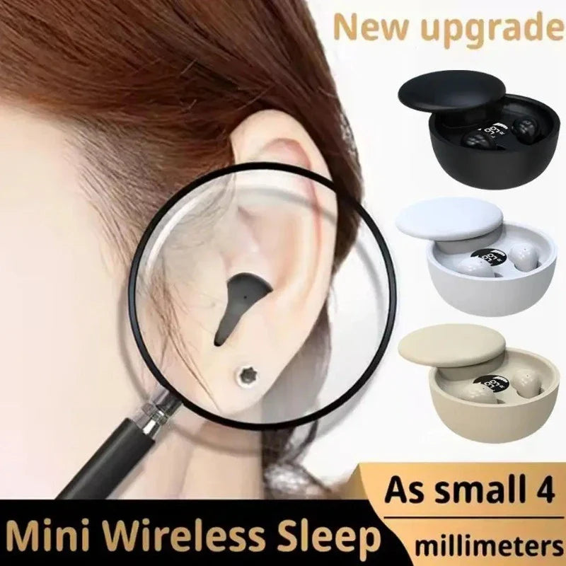 SK26 Mini Wireless Sleep Earbuds – BT5.4, Noise Reduction, Slide Cover Design - PAKS VARIETY