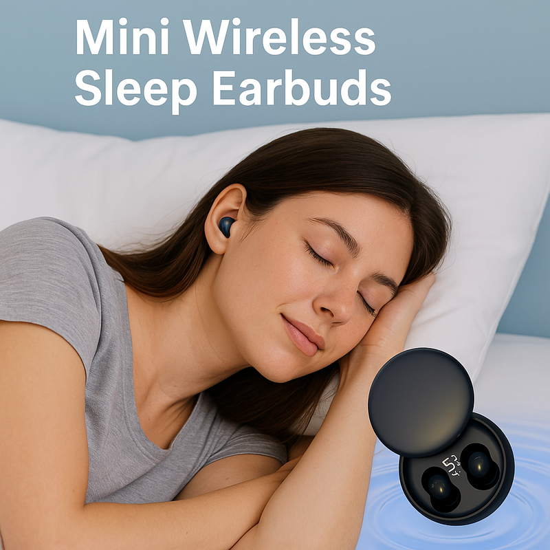 SK26 Mini Wireless Sleep Earbuds – BT5.4, Noise Reduction, Slide Cover Design - PAKS VARIETY